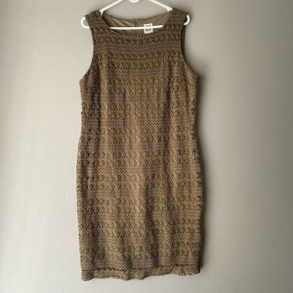 Anne Klein sz 10 knit bohemian mini sheath dress‎ - Picture 1 of 8